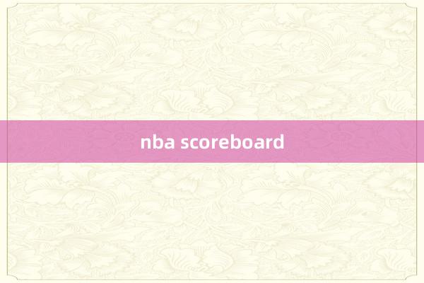 nba scoreboard